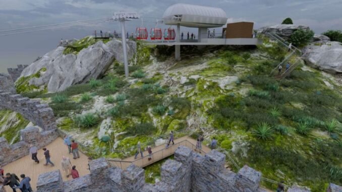 Afyonkarahisar Kalesi Teleferik Hatti te Hizmete Girecek Afyonkarahisar Kalesi Teleferik Hatti te Hizmete Girecek