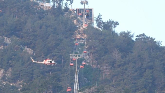 Antalya Teleferik Kazasında Kurtarma Çalışmaları Sürüyor