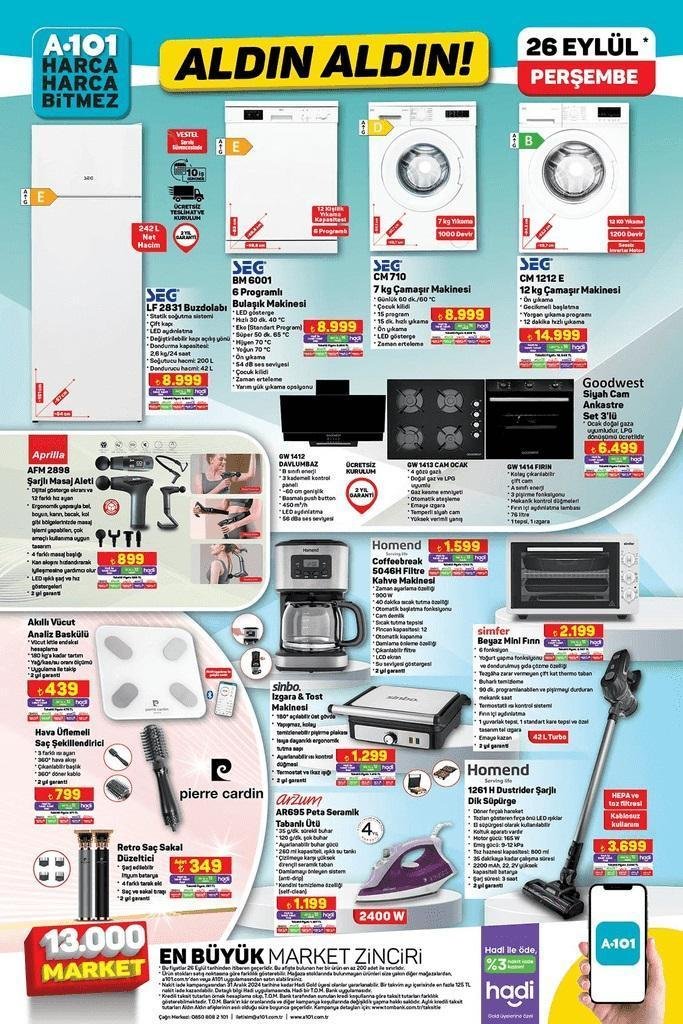 A101 Aktüel Ürünleri 26 Eylül 2024 - İndirimli Fırsatlar