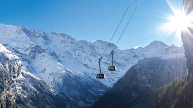 Dünyanın En Dik Teleferiği İsviçre Alplerinde Seferlere Başladı
